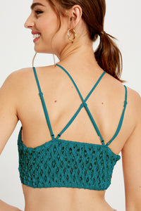 Natasha Lace Bralette in Harbor Blue