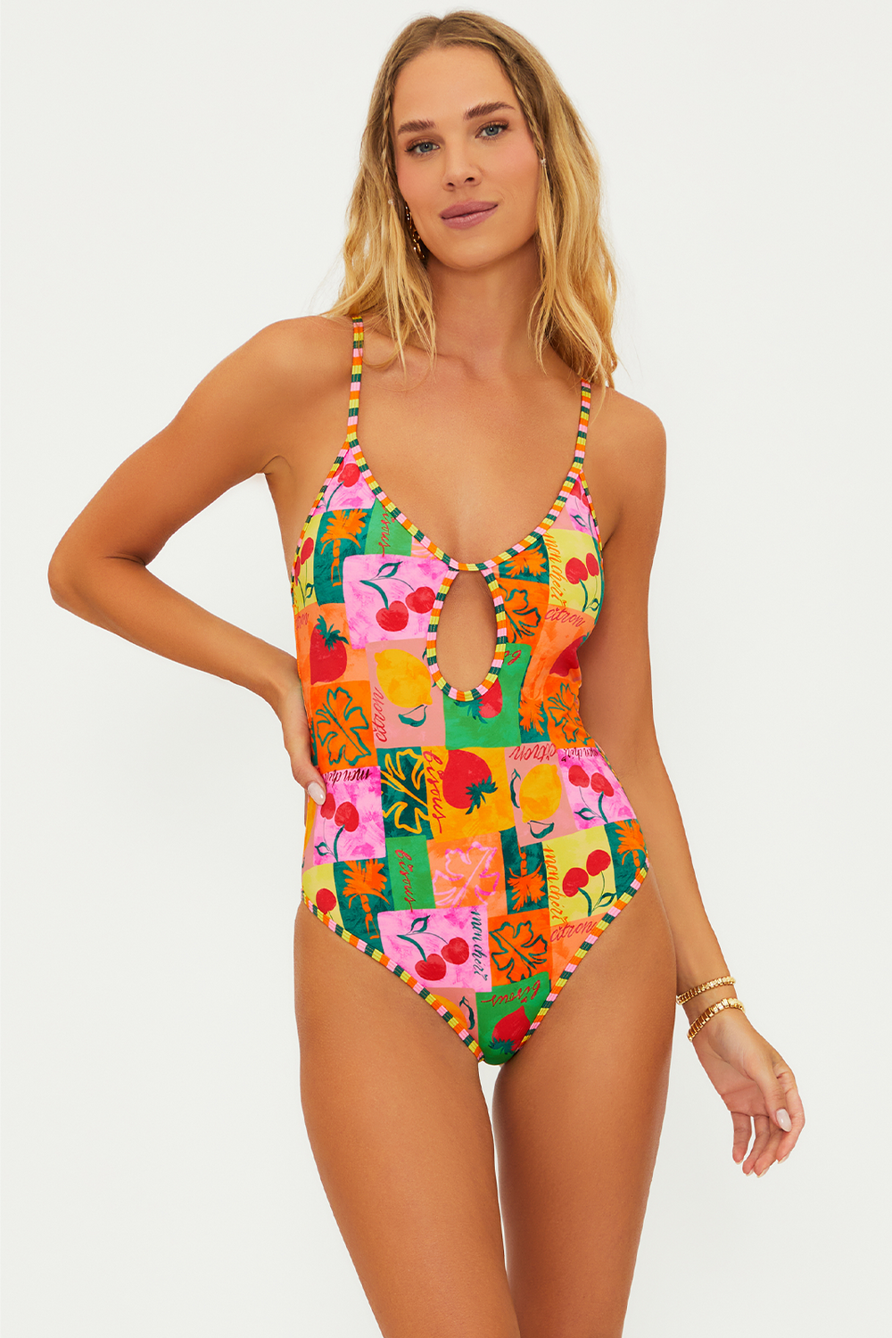 (取寄) ビーチライオット レディース プリシラ ワンピース Beach Riot women Priscilla One-Piece Fruit Market Beach Riot Priscilla One Piece in Fruit Market – Boho Bum Island