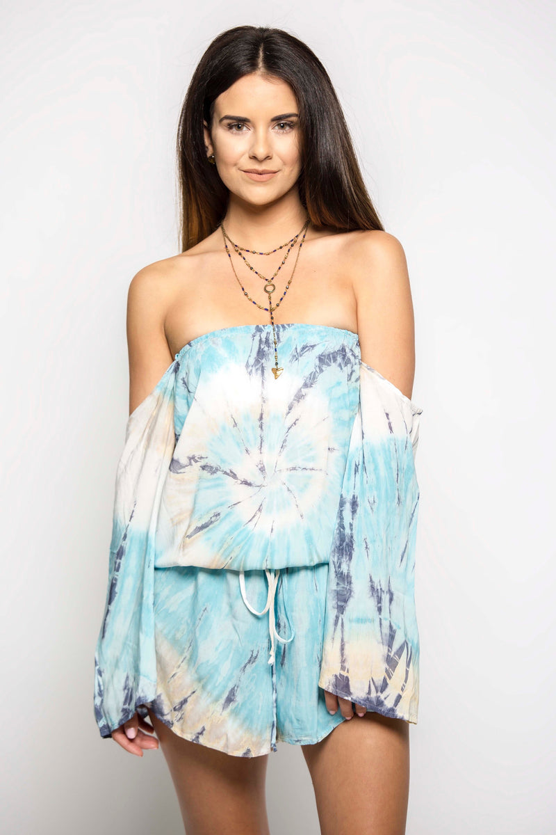 Life's a Beach Romper in Ocean Dream - Boho Bum Island