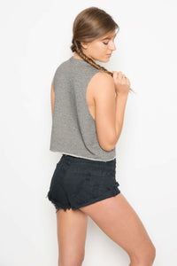 Mermaid Off Duty Crop Muscle Tee - Boho Bum Island