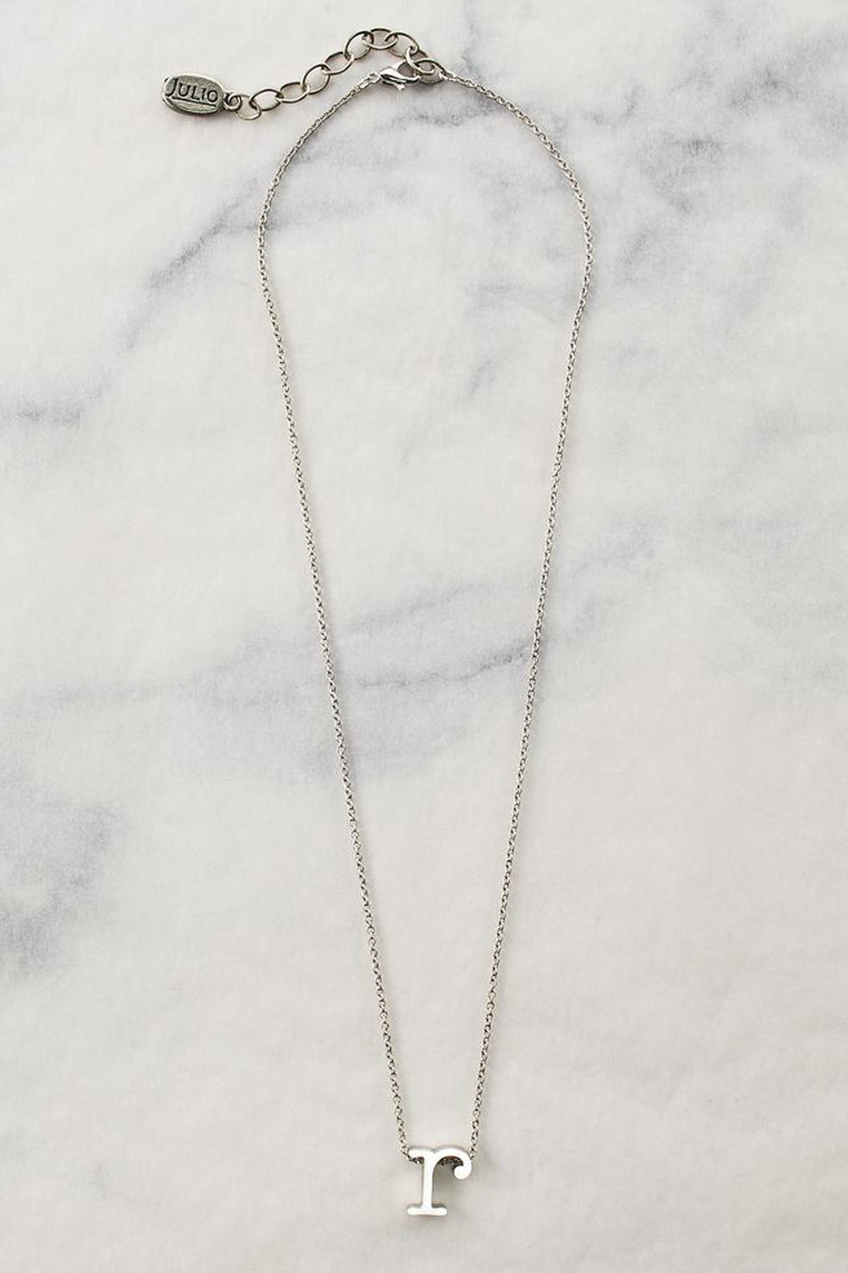 Initial Necklace in Spice Silver