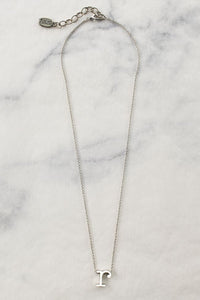 Initial Necklace in Spice Silver