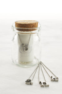Initial Necklace in Spice Silver