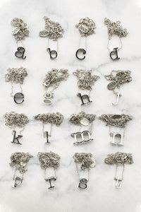 Initial Necklace in Spice Silver