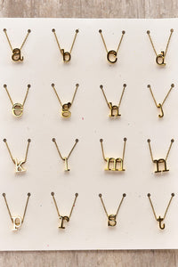 Initial Necklace in Spice Gold - Boho Bum Island Clothing Swimwear Bohemian Boho west palm beach  Miami florida  fall fashion spring fashion online shopping ootd blogger style swim boutique 
