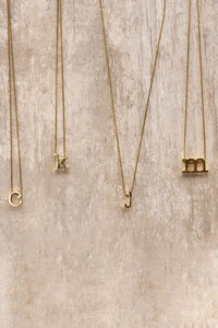 Initial Necklace in Spice Gold - Boho Bum Island Clothing Swimwear Bohemian Boho west palm beach  Miami florida  fall fashion spring fashion online shopping ootd blogger style swim boutique 