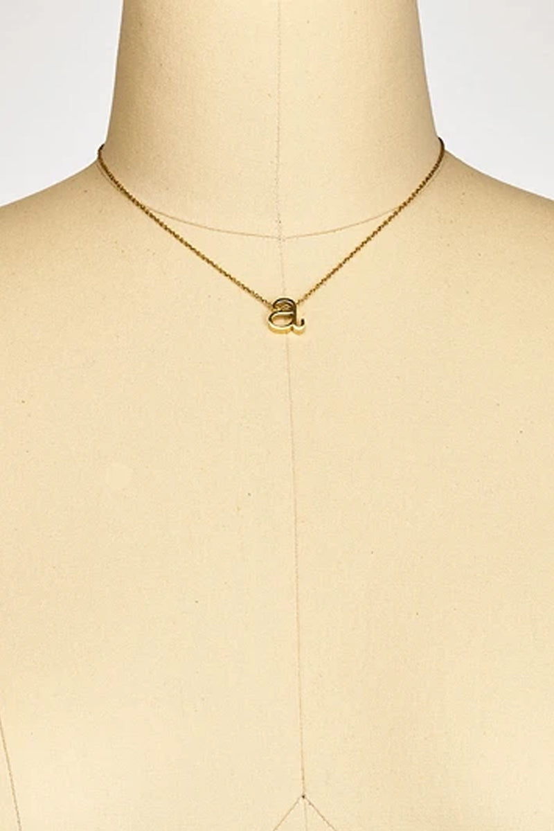 Initial Necklace in Spice Gold - Boho Bum Island Clothing Swimwear Bohemian Boho west palm beach  Miami florida  fall fashion spring fashion online shopping ootd blogger style swim boutique 