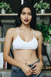 Slash Racerback Bralette in White - Boho Bum Island Clothing Swimwear Bohemian Boho west palm beach  Miami florida  fall fashion spring fashion online shopping ootd blogger style swim boutique 
