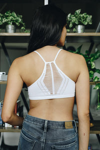 Slash Racerback Bralette in White - Boho Bum Island Clothing Swimwear Bohemian Boho west palm beach  Miami florida  fall fashion spring fashion online shopping ootd blogger style swim boutique 