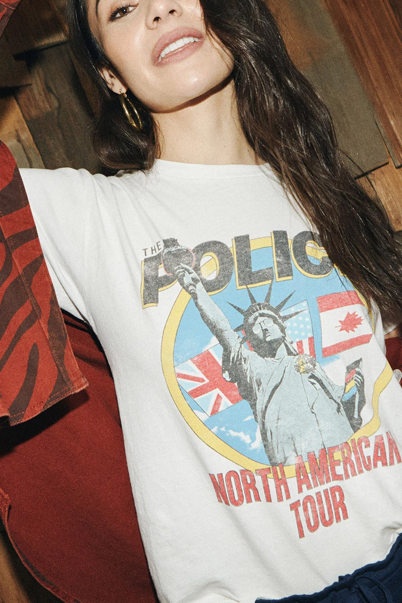 The Police North American Tour Weekend Tee - Boho Bum Island Clothing Swimwear Bohemian Boho west palm beach  Miami florida  fall fashion spring fashion online shopping ootd blogger style swim boutique 