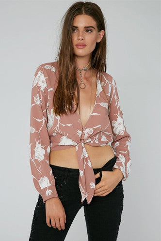 Riley Crop Top in Vintage Rose - Boho Bum Island