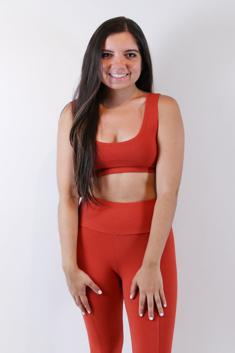 Groceries Apparel High Waisted Seam Legging in Rosella