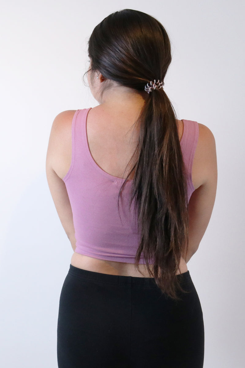 Groceries Apparel Fitted Crop Tank in Dasha