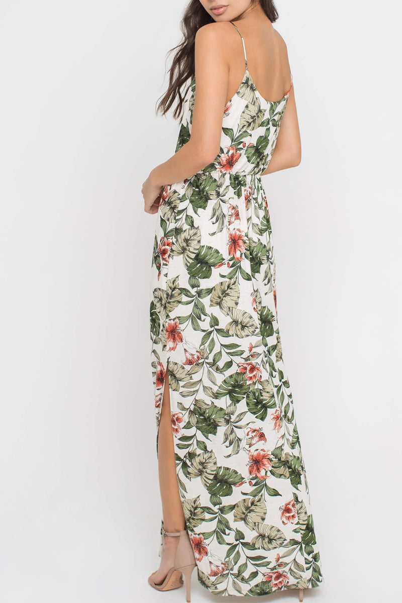 Piper Maxi Dress in Tropical Floral - Boho Bum Island Clothing Swimwear Bohemian Boho west palm beach  Miami florida  fall fashion spring fashion online shopping ootd blogger style swim boutique 