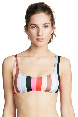 The Elle Top in Malibu Stripe - Boho Bum Island